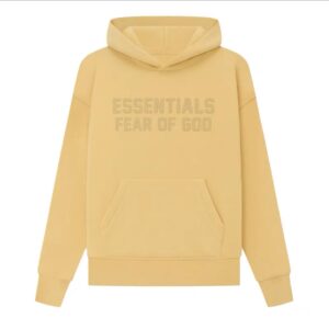 ESSENTIALS Flocked FOG Lime Yellow Kapuzenpullover