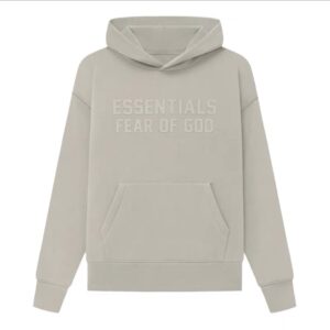 ESSENTIALS Flocked FOG Smoky Grey Kapuzenpullover