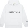 Fear of God Essentials Pullover-Hoodie mit Logo-Applikation in Weiß