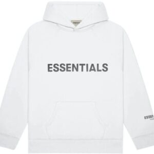 Fear of God Essentials Pullover-Hoodie mit Logo-Applikation in Weiß