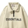 ESSENTIALS Half Zipper CARL’s Coffee Hoodie2